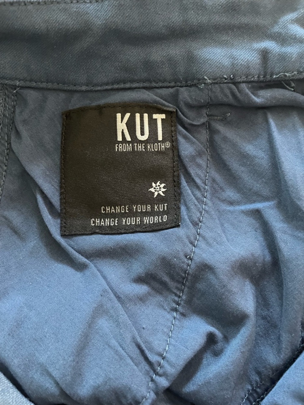 KUT From The Kloth Navy Tailored Shorts High Rise Cotton Stretch Classic Summer - Picture 12 of 16